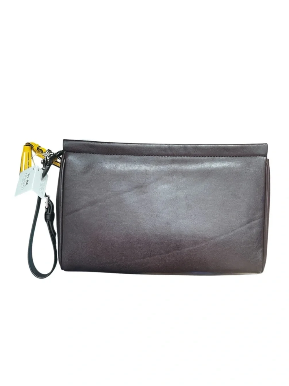 NWT Coach Legacy Ocelot Leopard Calf Hair Clutch/Wristlet Leather Brown Classic